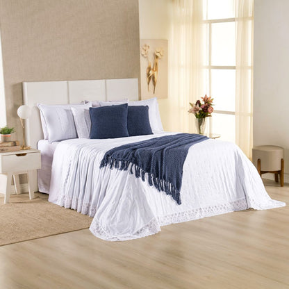 [10 PIEZAS] Juego de cama Serena percal 300 hilos bordado inglés + Set de Toallas Premium de Regalo (Copy)