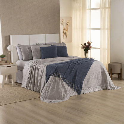 [10 PIEZAS] Juego de cama Serena percal 300 hilos bordado inglés + Set de Toallas Premium de Regalo (Copy)