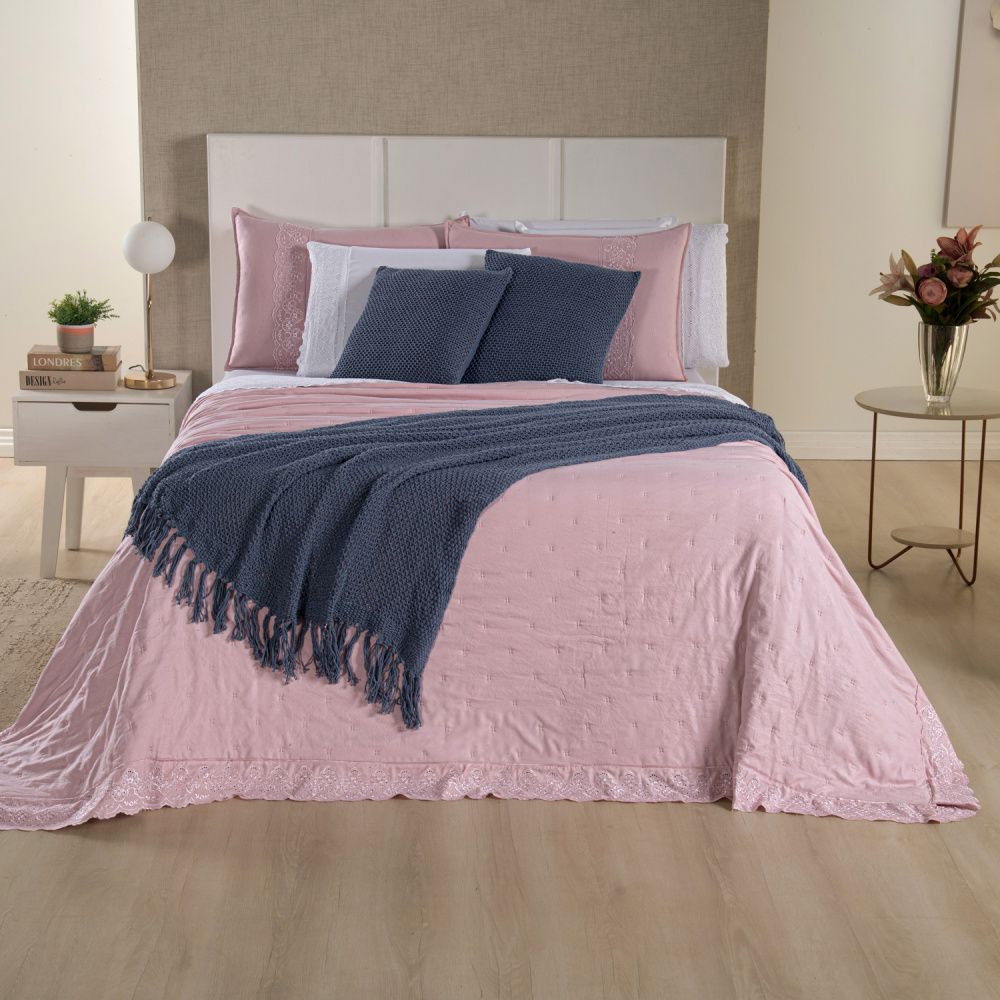 [10 PIEZAS] Juego de cama Serena percal 300 hilos bordado inglés + Set de Toallas Premium de Regalo (Copy)