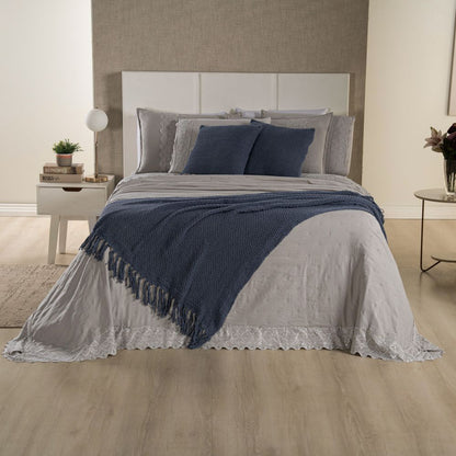 [10 PIEZAS] Juego de cama Serena percal 300 hilos bordado inglés + Set de Toallas Premium de Regalo (Copy)